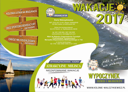 WAKACJE 2017 – oferty letniego wypoczynku dzieci i młodzieży