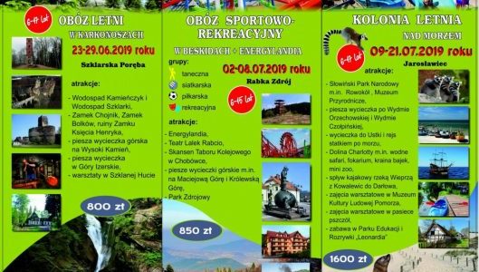 WAKACJE 2019r. – oferty letniego wypoczynku dzieci i młodzież WAKACJE 2019r. – oferty letniego wypoczynku dzieci i młodzież