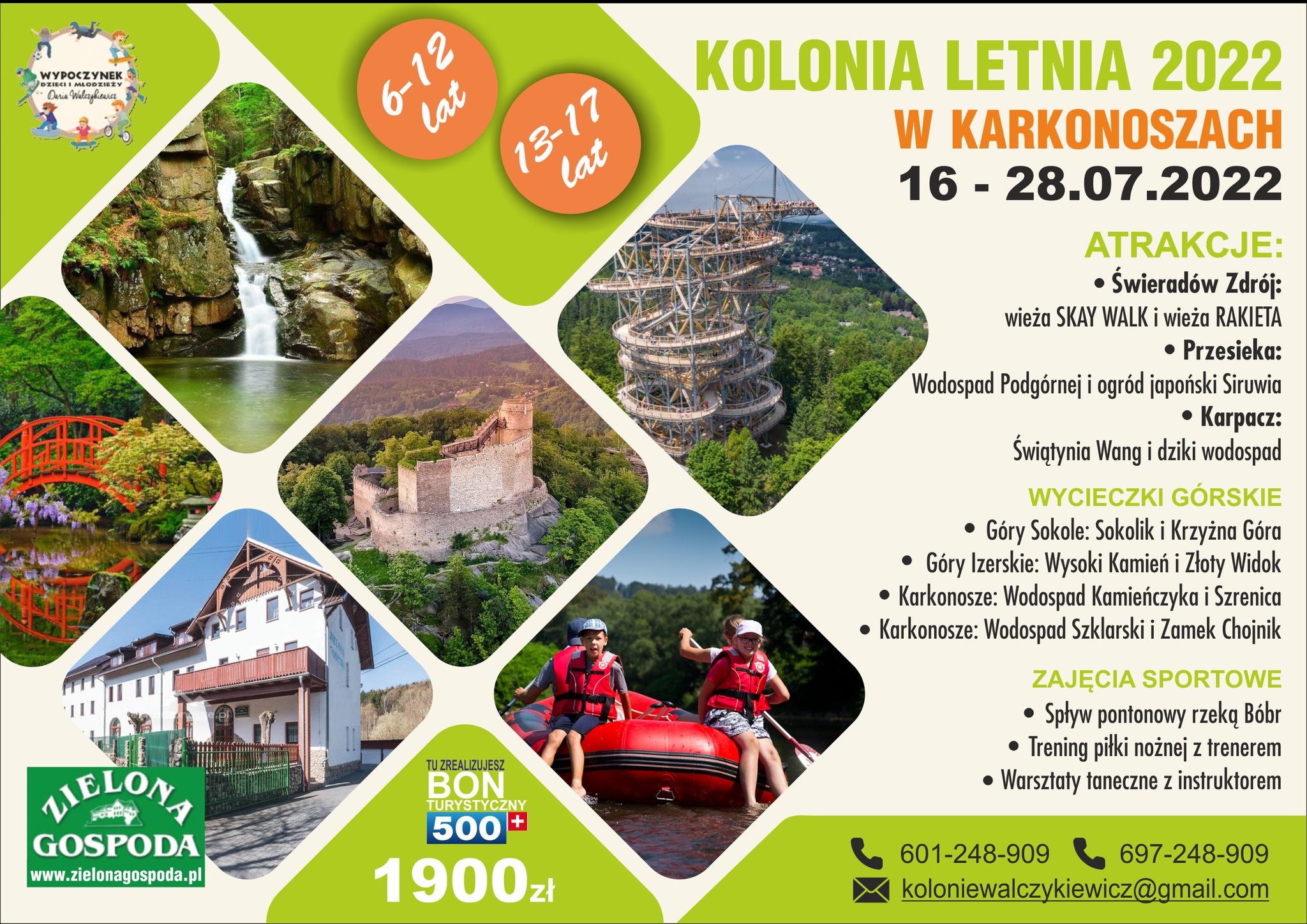 ULOTKA Kolonia letnia w Karkonoszach 2022